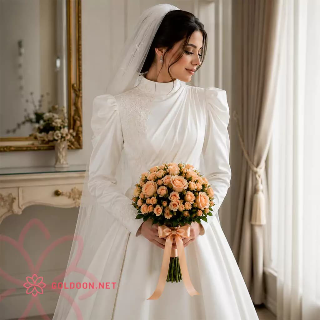 دسته گل عروس رز مینیاتوری کد 005 — تصویر ۹
