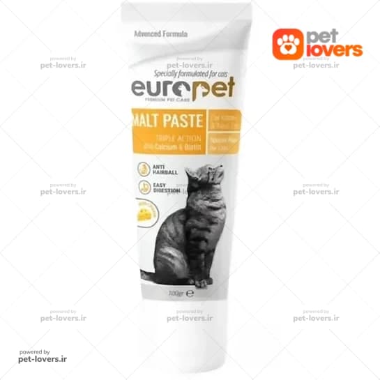 خمیر مالت گربه طعم پنیر یورو پت Europet وزن 100 گرم