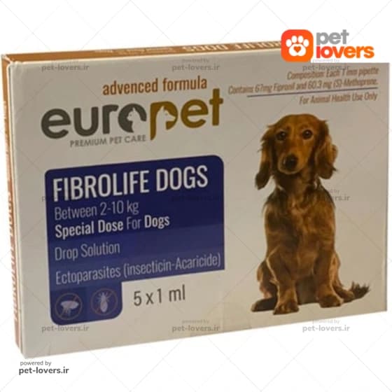 قطره ضد کک و کنه سگ ۲ تا ۱۰ کیلو یورو پت Europet بسته 5 عددی — تصویر ۲