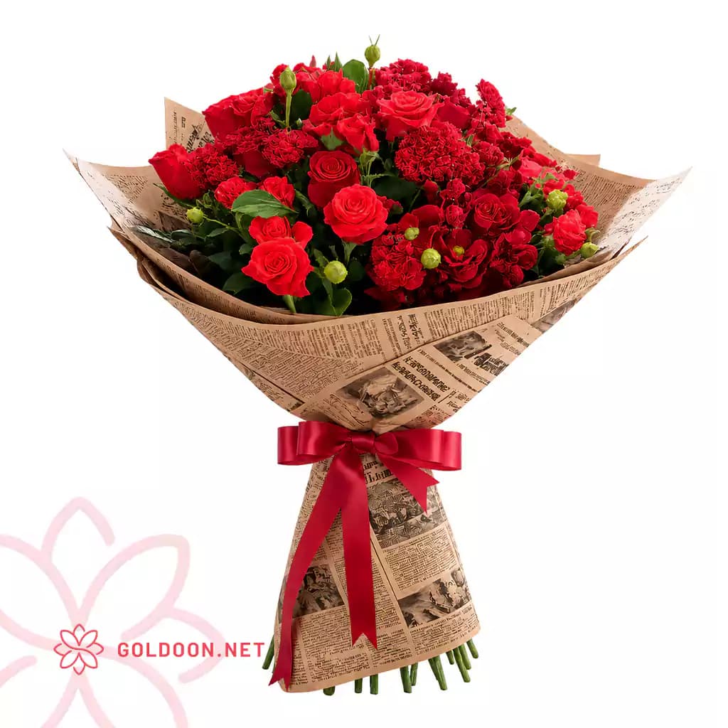 دسته گل رز مینیاتوری کد 007
