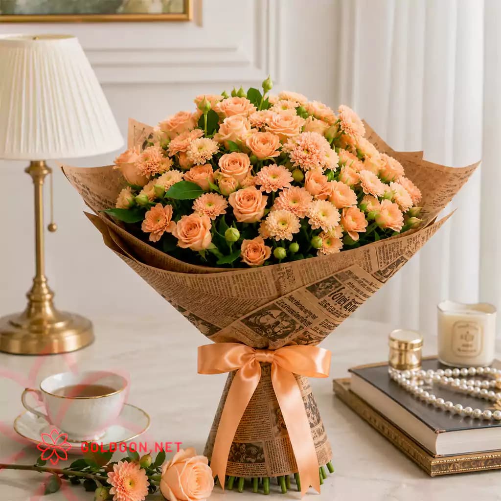 دسته گل رز مینیاتوری کد 007 — تصویر ۴
