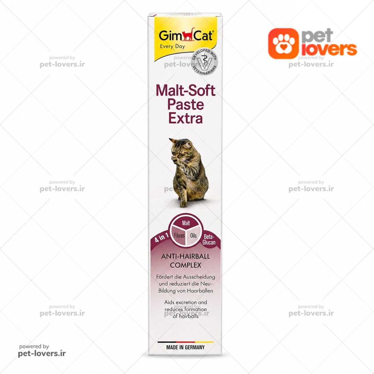 خمیر مالت گربه ضد گلوله مویی جیم کت GimCat Paste Anti Hairball وزن 50 گرم — تصویر ۲