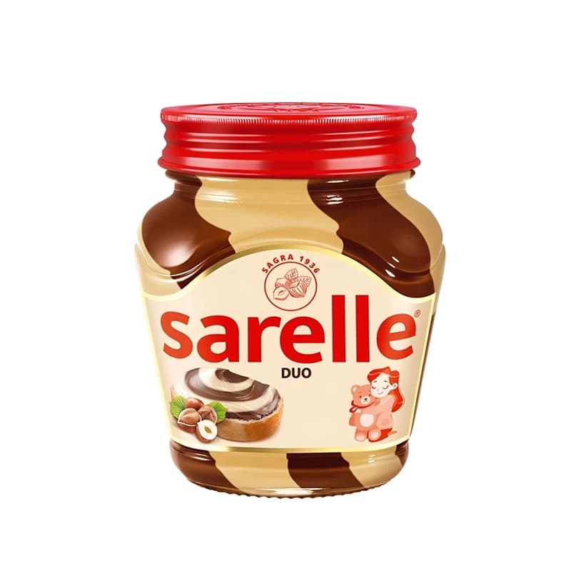 شکلات صبحانه فندقی سارلا (Sarelle) دو رنگ 350 گرم — تصویر ۲