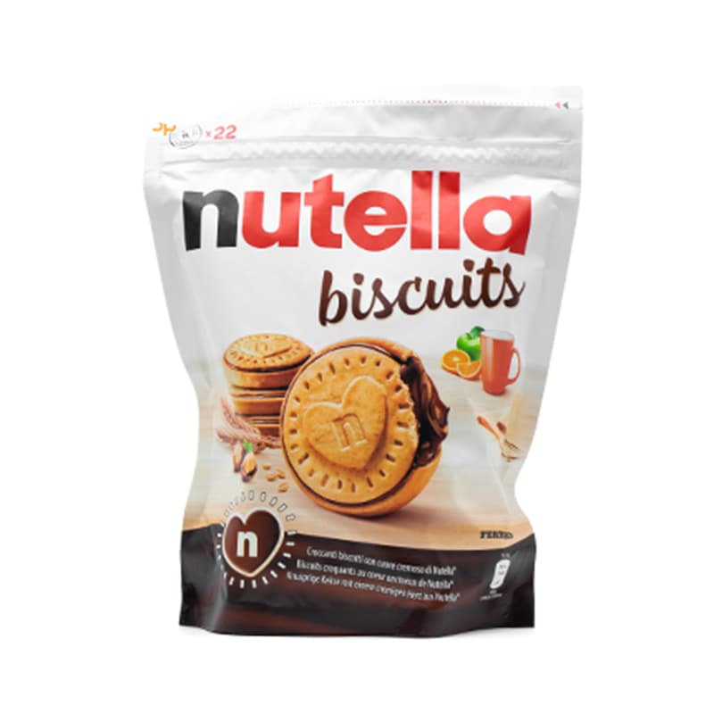 بیسکوییت ساندویچی نوتلا 22 عددی Nutella Biscuits وزن 304 گرم — تصویر ۲
