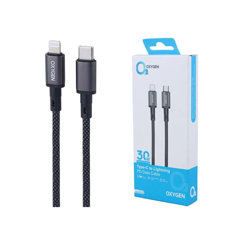 کابل شارژ تایپ سی به آیفون OXYGEN LX33
