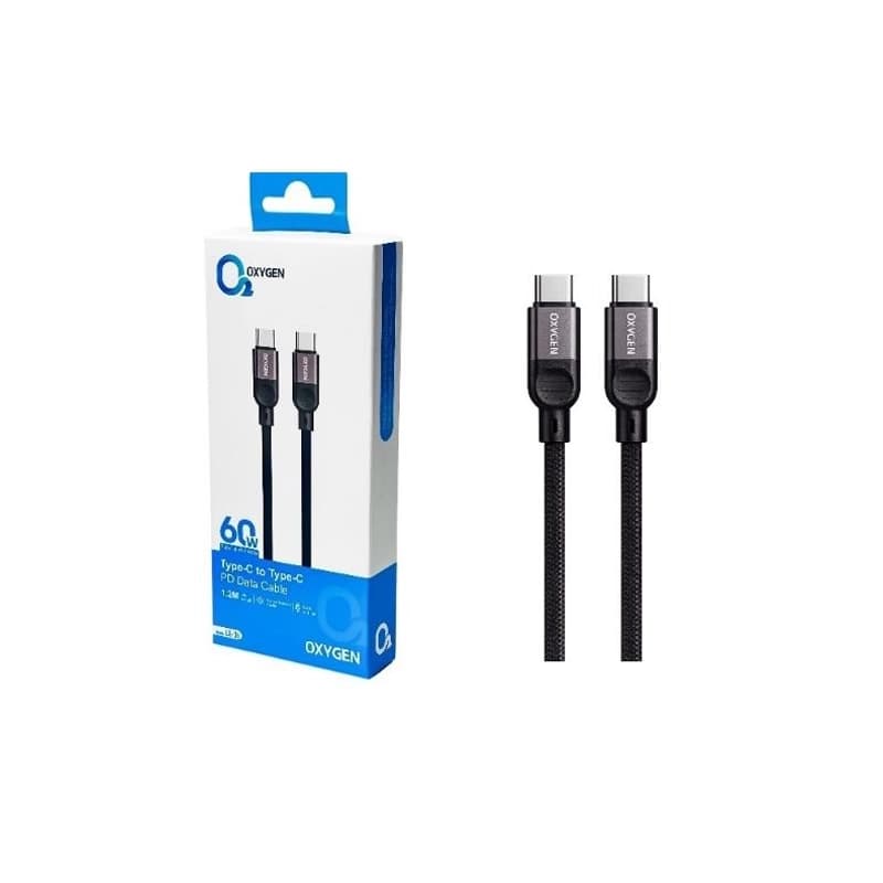 کابل شارژ دوسر تایپ سی OXYGEN LX36
