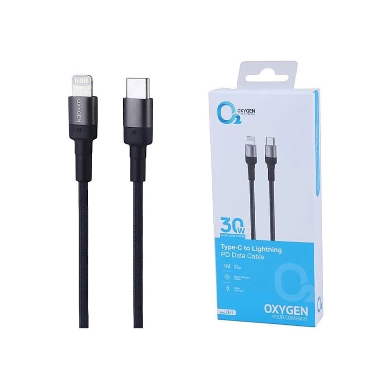 کابل شارژ تایپ سی به آیفون OXYGEN LX1 — تصویر ۲