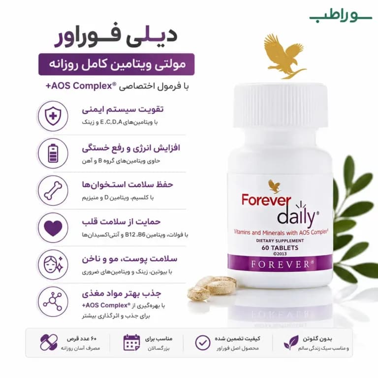 مکمل دیلی فوراور (مولتی ویتامین ) Forever Daily — تصویر ۹