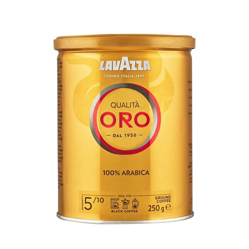 قهوه لاوازا اورو (Qualità Oro) 100 درصد عربیکا قوطی فلزی 250 گرمی Lavazza
