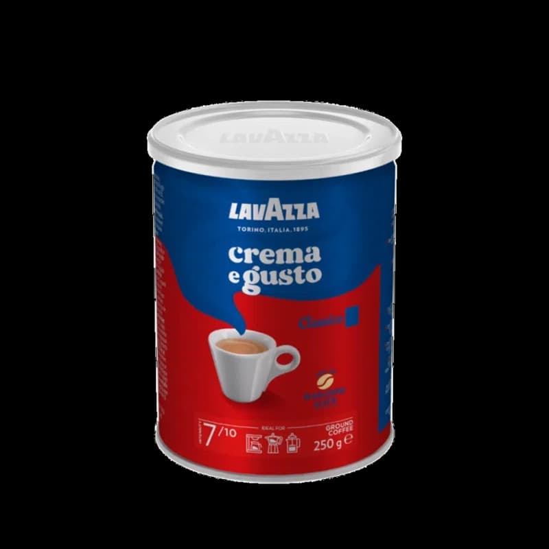 پودر قهوه دمی لاوازا مدل کرما گوستو کلاسیک قوطی فلزی 250 گرمی Lavazza
