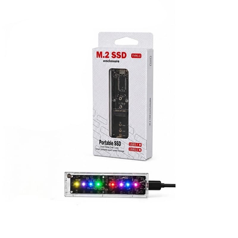 باکس هارد شفاف VENETOLINK M2 TYPE-C 3.1 2IN1 COMBO 1LED — تصویر ۲