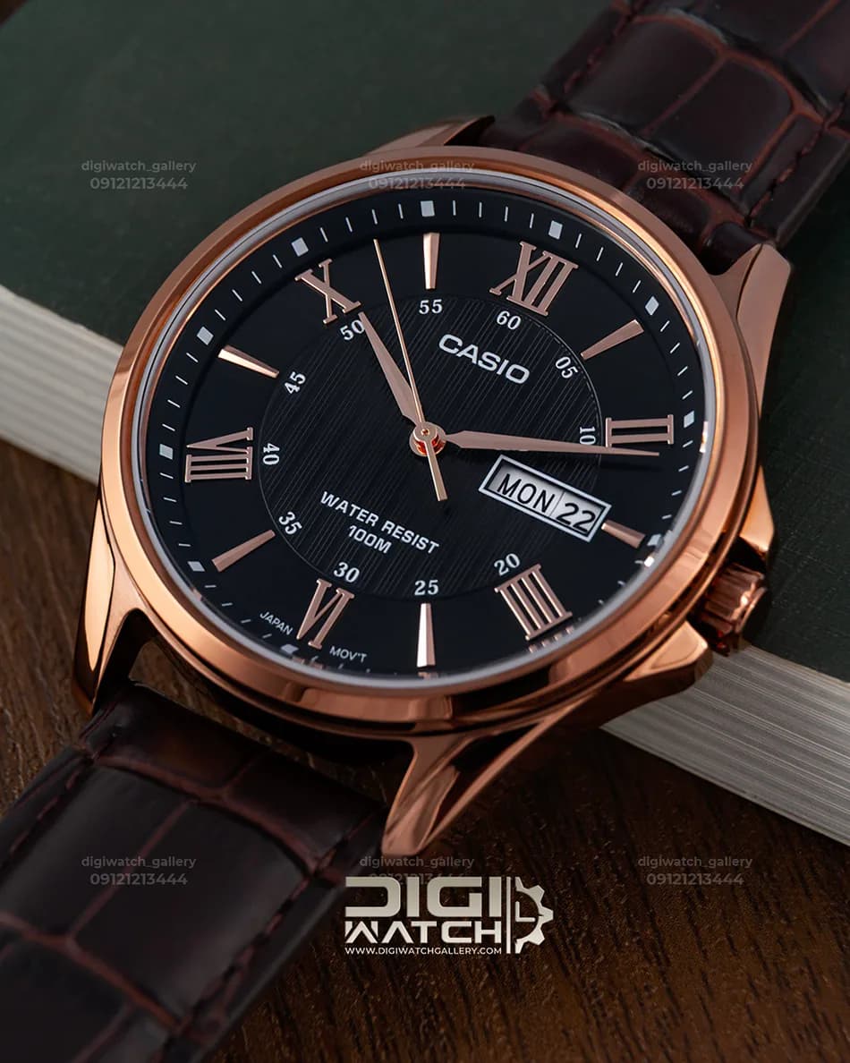 ساعت چرمی کاسیو اورجینال مدل Casio MTP-1384L-1AVDF — تصویر ۴