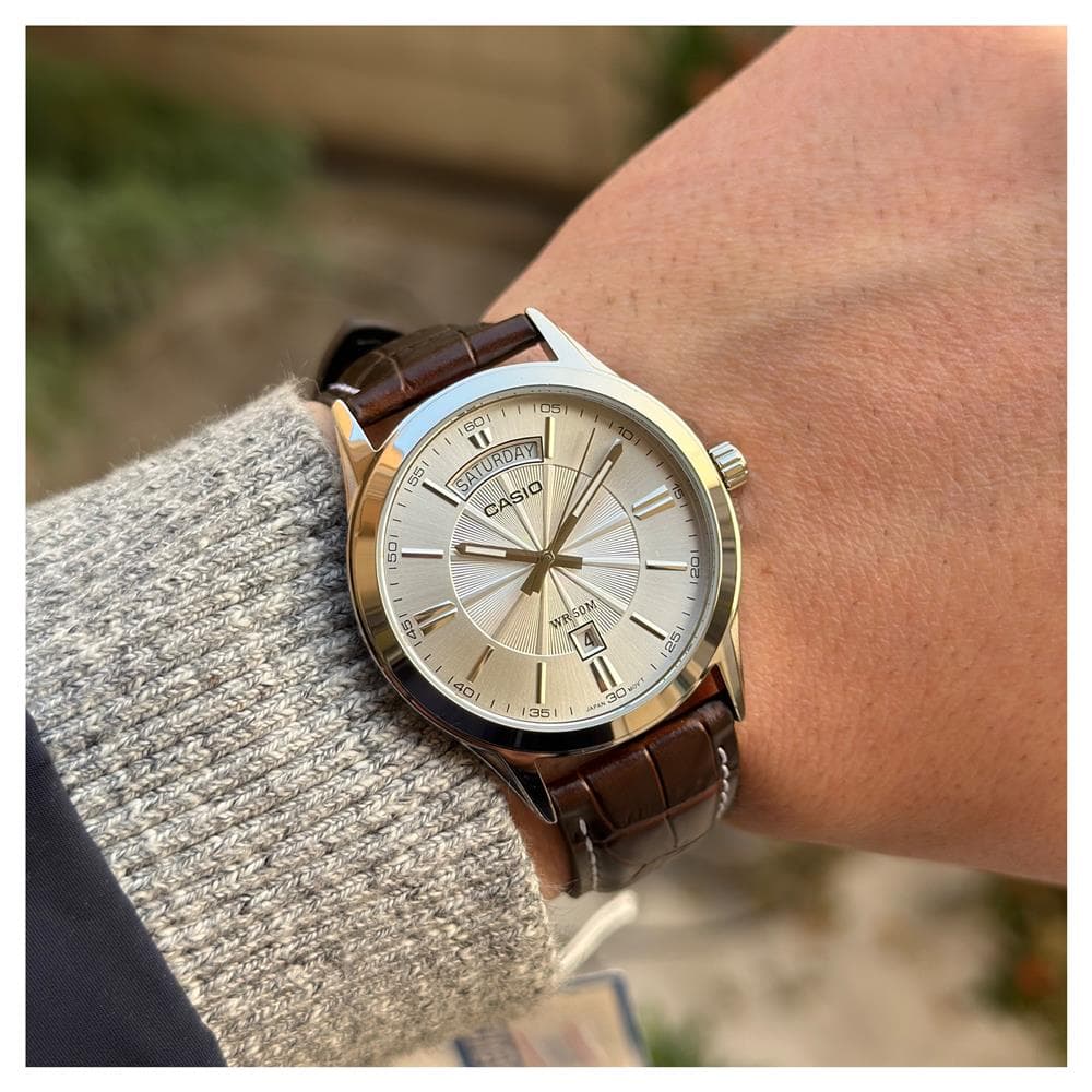 ساعت چرمی کاسیو اورجینال مدل Casio MTP-1381L-7AVDF — تصویر ۷