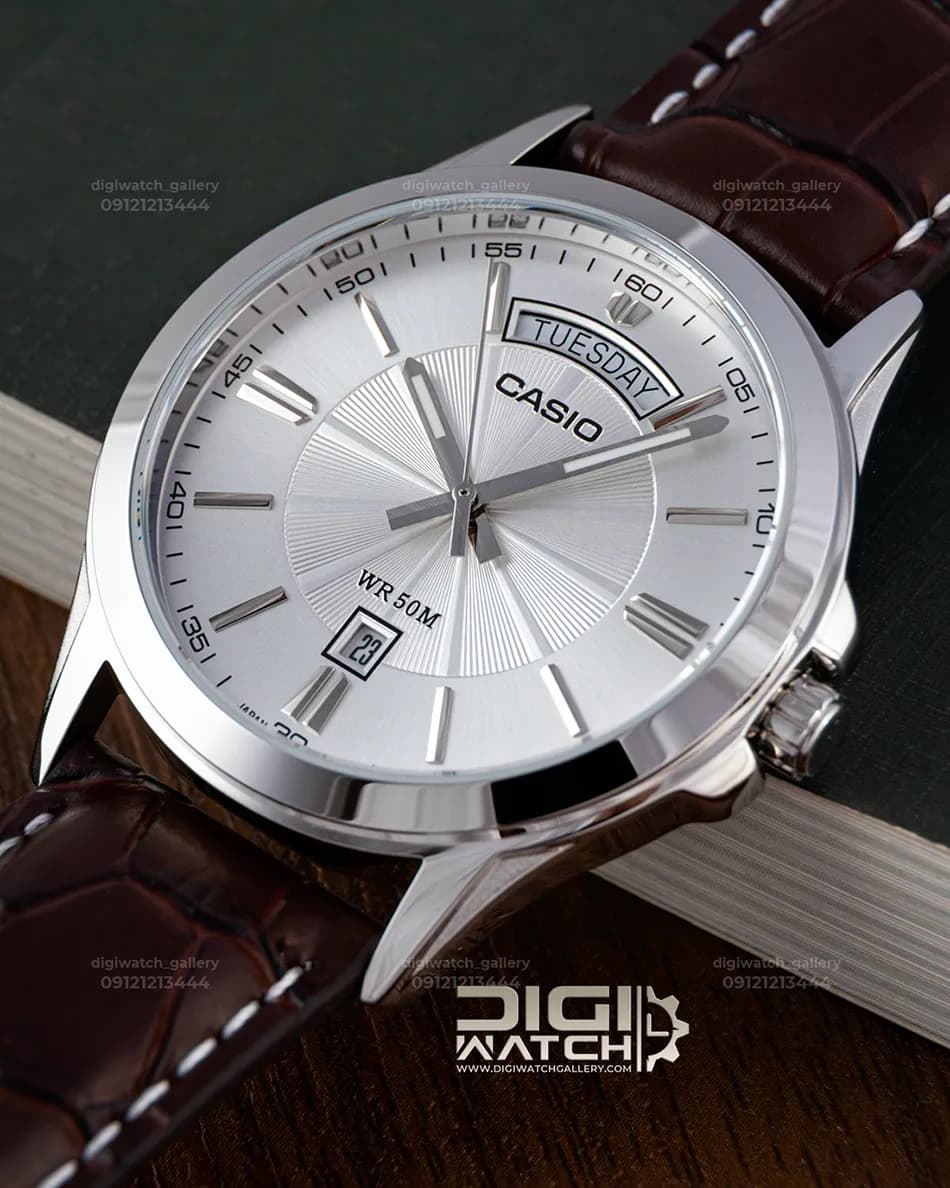 ساعت چرمی کاسیو اورجینال مدل Casio MTP-1381L-7AVDF — تصویر ۳