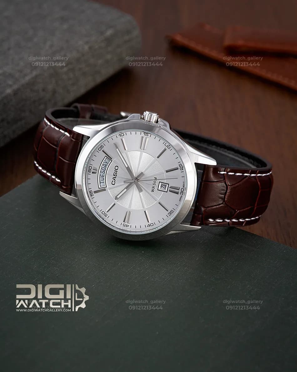 ساعت چرمی کاسیو اورجینال مدل Casio MTP-1381L-7AVDF — تصویر ۴