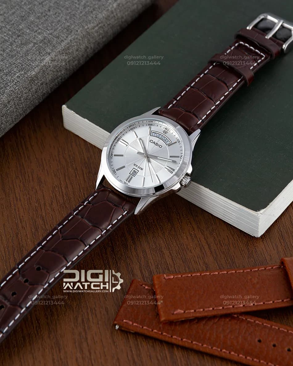 ساعت چرمی کاسیو اورجینال مدل Casio MTP-1381L-7AVDF