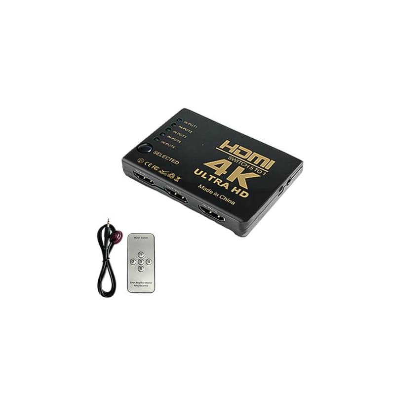 سوییچ D-TECH HDMI 4K 5PORT پلاستیکی — تصویر ۲