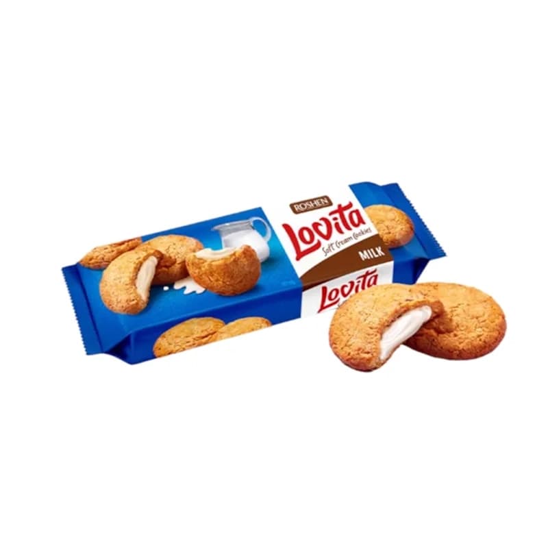 کوکی لاویتا (Lovita) روشن با مغز کرم شیری 170 گرم Roshen