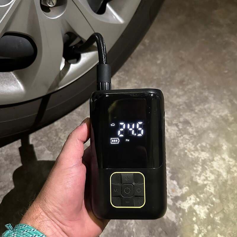 پمپ باد شارژی و پاوربانک مدل AJT-8566 — تصویر ۱۰