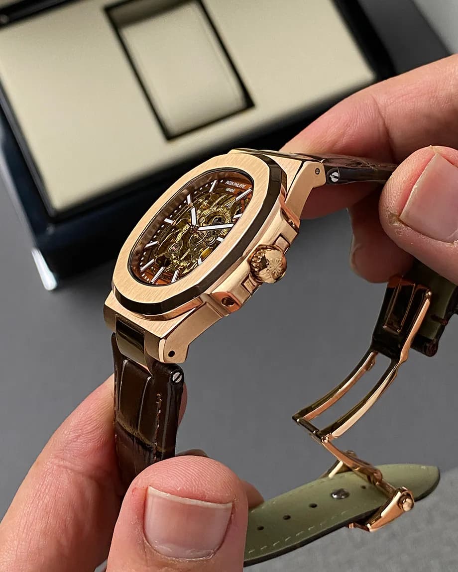 ساعت پتک فیلیپ ناتلیوس موتور اتوماتیک مردانه Patek Philippe قهوه ای — تصویر ۱۰