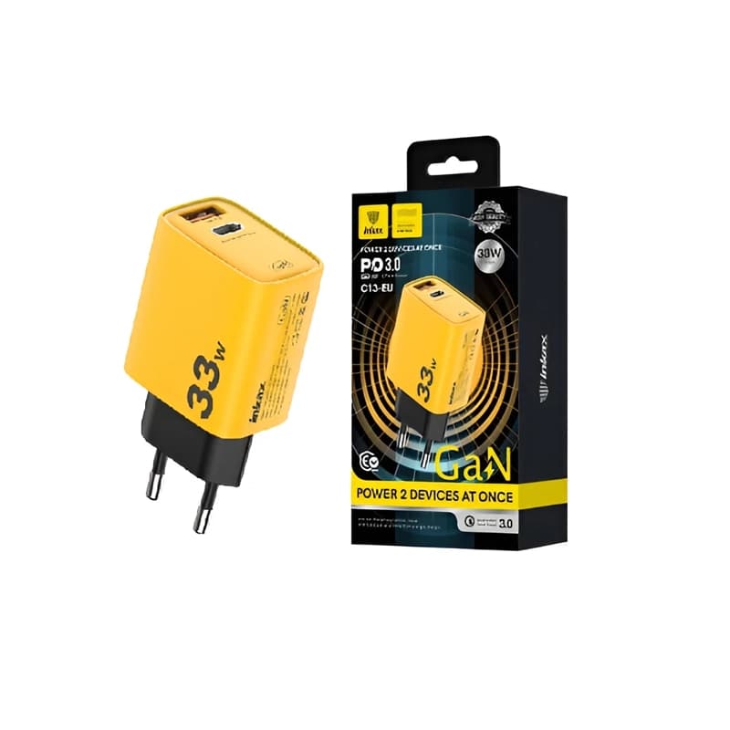 شارژر INKAX C13-EU 2PORT GAN 33W — تصویر ۲