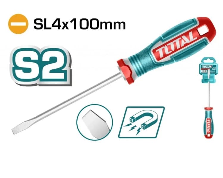 پیچ گوشتی توتال دوسو 10 سانتی SL4 مدل TSDSL4100 — تصویر ۲