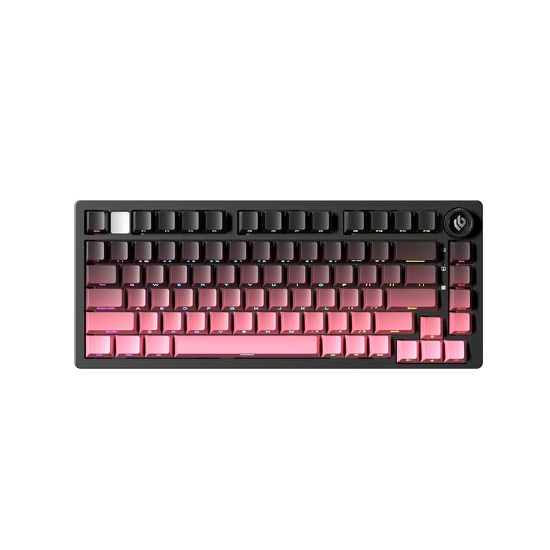 کیبورد بی سیم گیمینگ LEOBOG HI75 C PRO BLACK+PINK GRADIENT SEIYA SWITCH