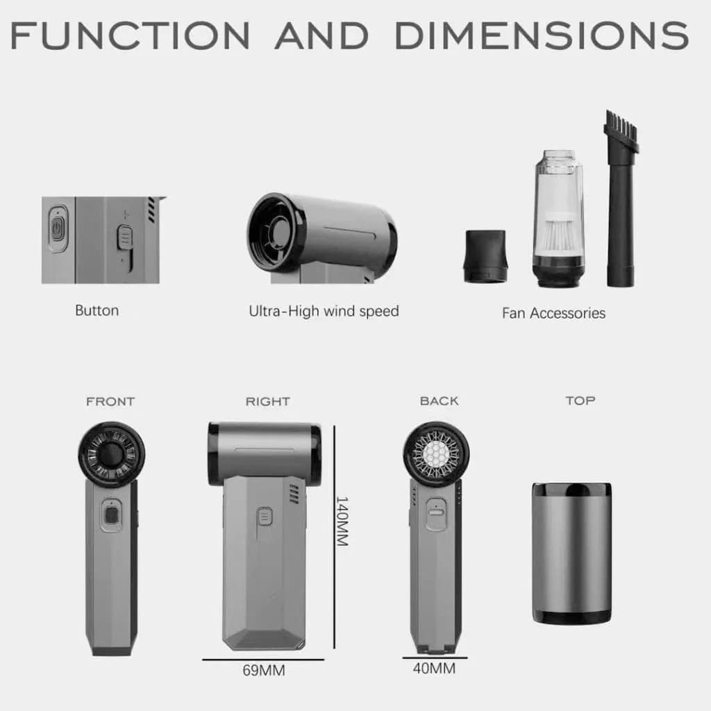 جت فن شارژی مدل Multi-Function Violent Fan f72 اورجینال — تصویر ۶