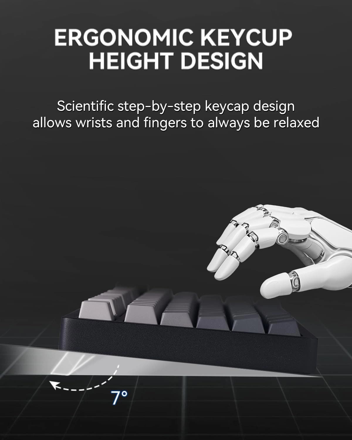 کیبورد بی سیم گیمینگ LEOBOG HI75 C PRO BLACK+GRADIENT GREY REAPER SWITCH — تصویر ۶
