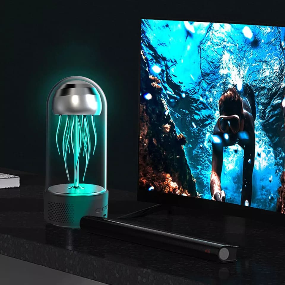 چراغ خواب اسپیکر قابل حمل عروس دریایی مدل Jellyfish اصل — تصویر ۶