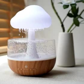 چراغ خواب قارچی باران ساز هفت رنگ، بخور سرد |مدل Rain Cloud Humidifier — تصویر ۷
