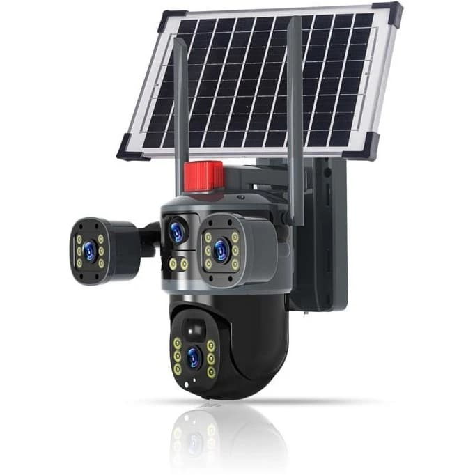 دوربین مینی اسپیددام چهار لنز خورشیدی سیمکارتی 8K S3017-V 2025