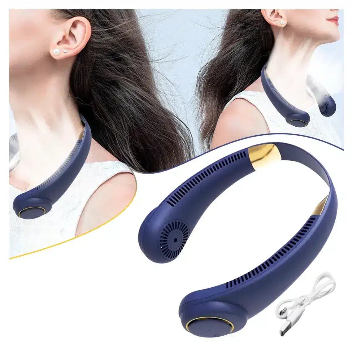 پنکه شارژی گردنی مدل Neck Fan 2 — تصویر ۵