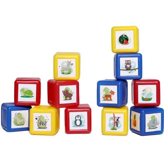 بازی فکری آموزشی مکعب های رنگی کوچک مناسب رده سنی +3 — تصویر ۴