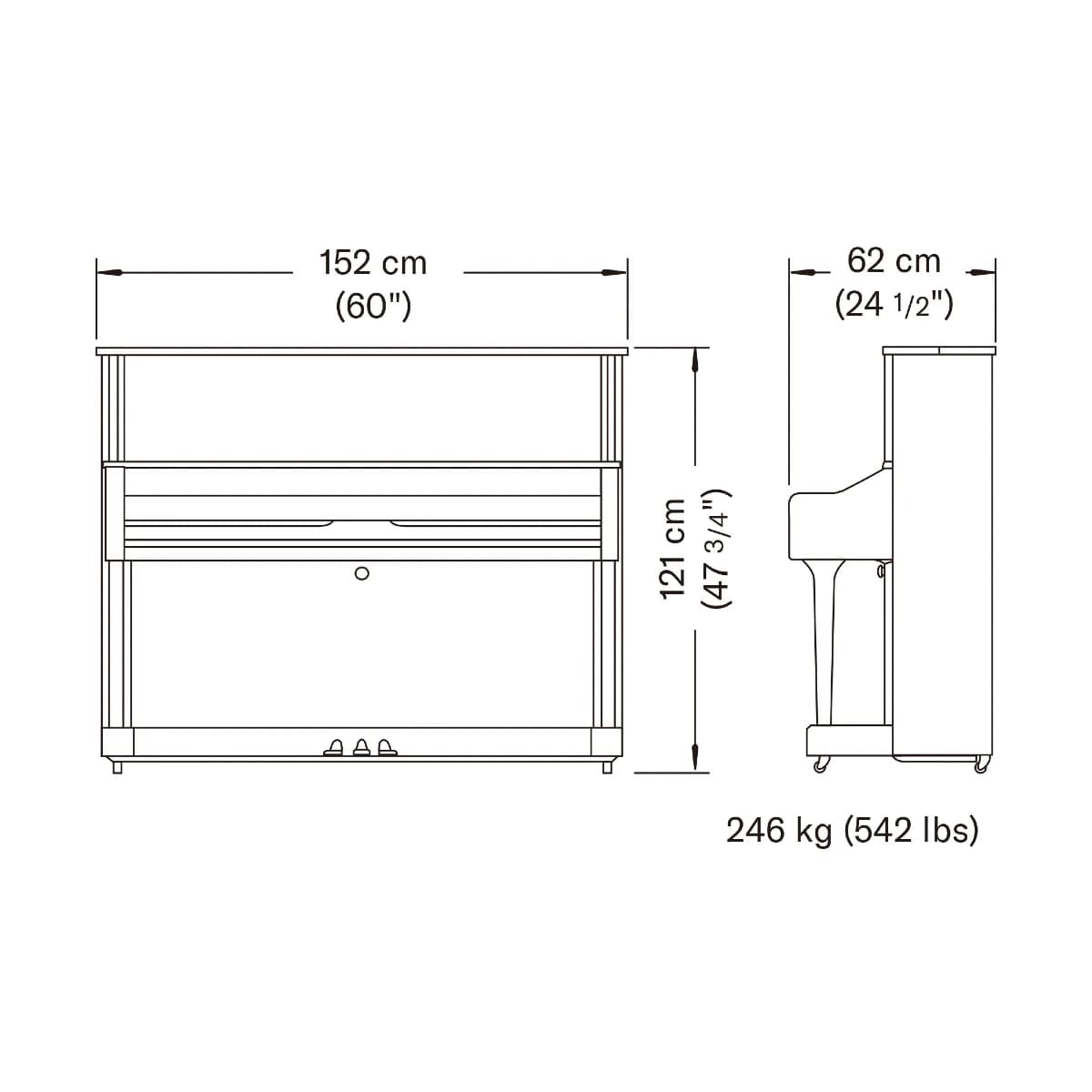 پیانو آکوستیک Yamaha U1J — تصویر ۸