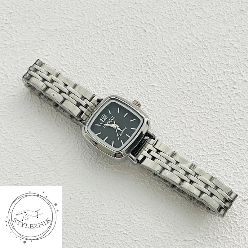 ساعت زنانه استیل نقره‌ای فنچی صفحه مشکی | FENCCI Steel Black Dial — تصویر ۲