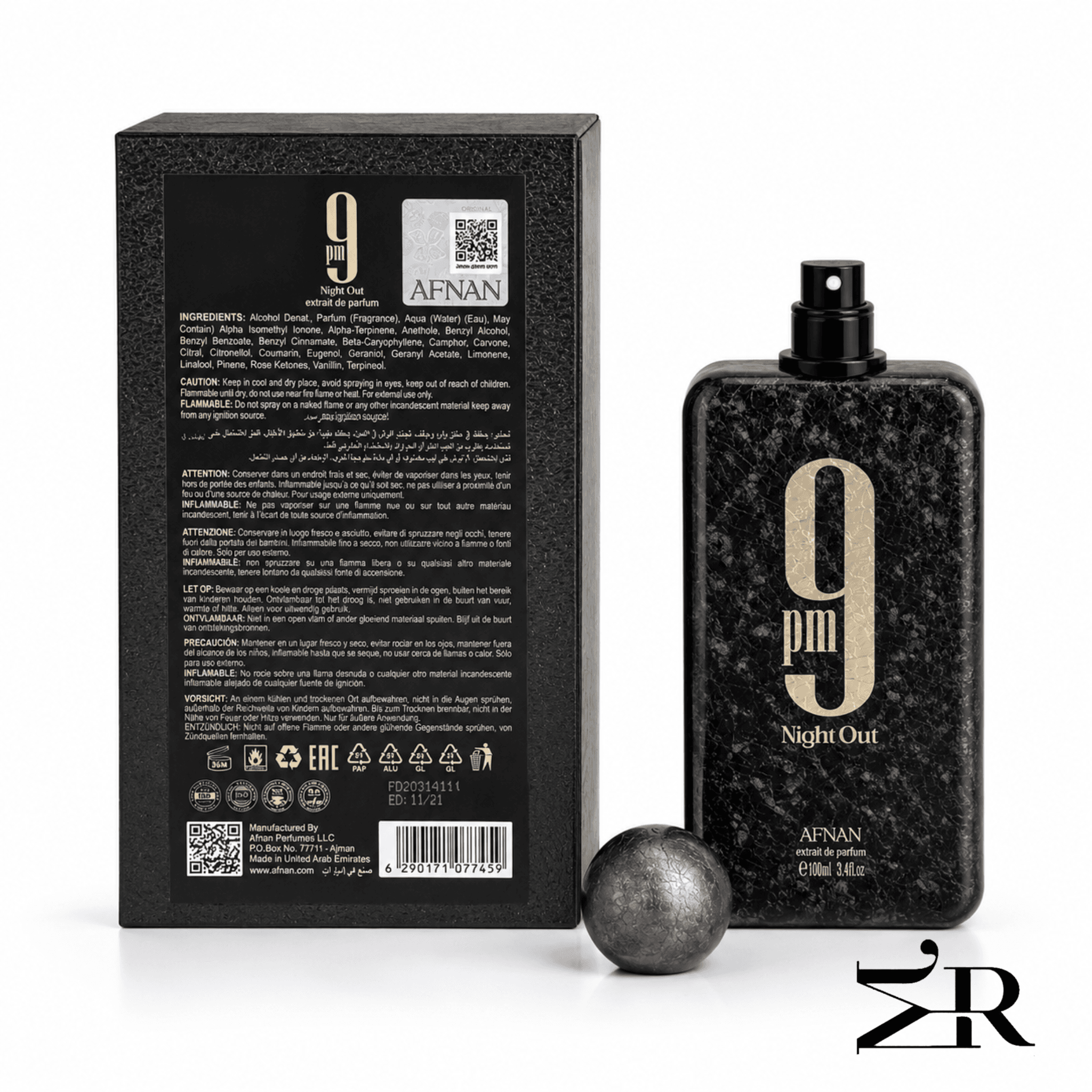 عطر مردانه افنان ناین پی ام نایت اوت اکستریت د پرفیوم Afnan 9PM Night Out Extrait de Parfum — تصویر ۷