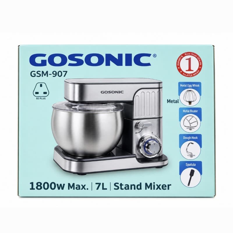 همزن کاسه دار 7 لیتری 1800 وات گوسونیک مدل GSM-907 — تصویر ۷