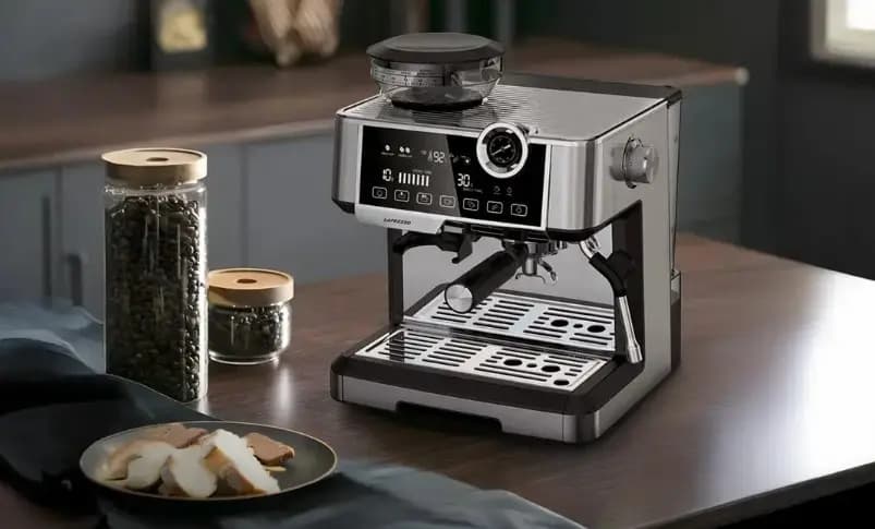 اسپرسوساز لپرسو با اسیاب مخروطی و فشارسنج مدل LPCFFM0030 — تصویر ۳