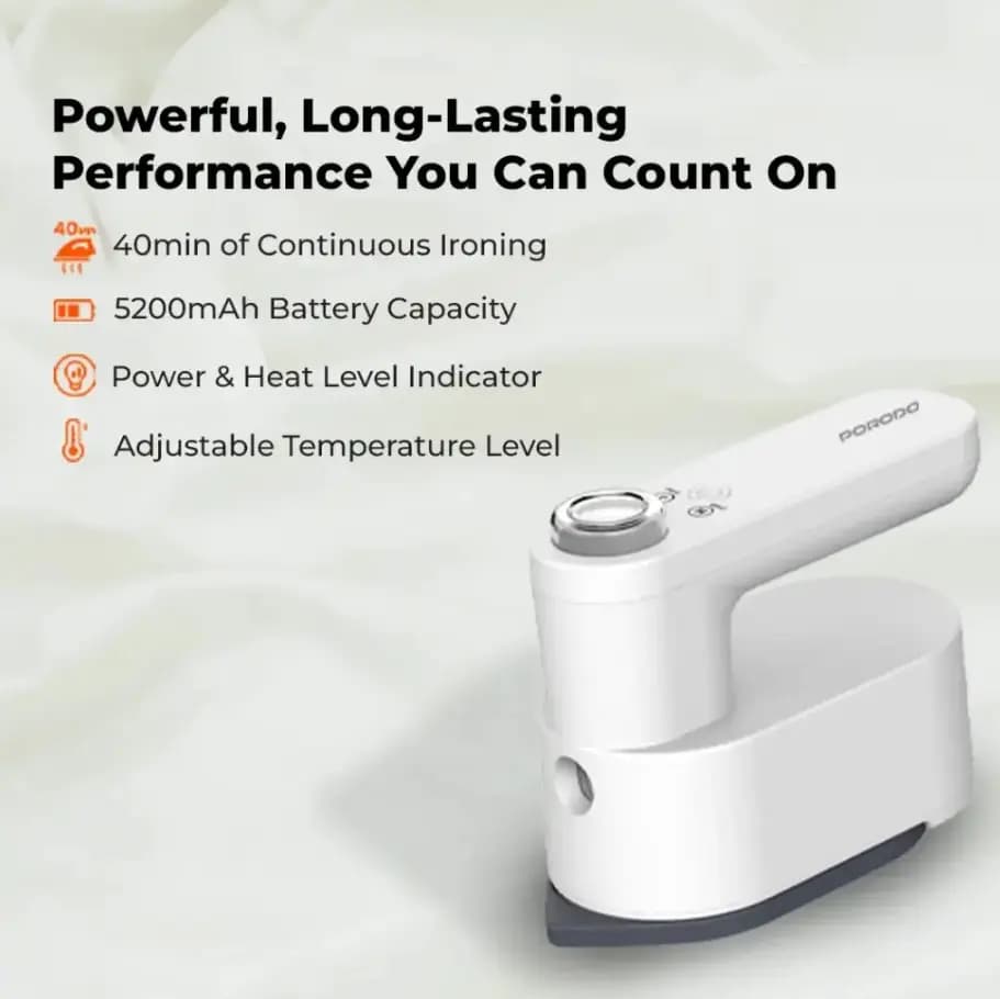 اتو بخار شارژی پرودو مدل porodo HeatPulse — تصویر ۵