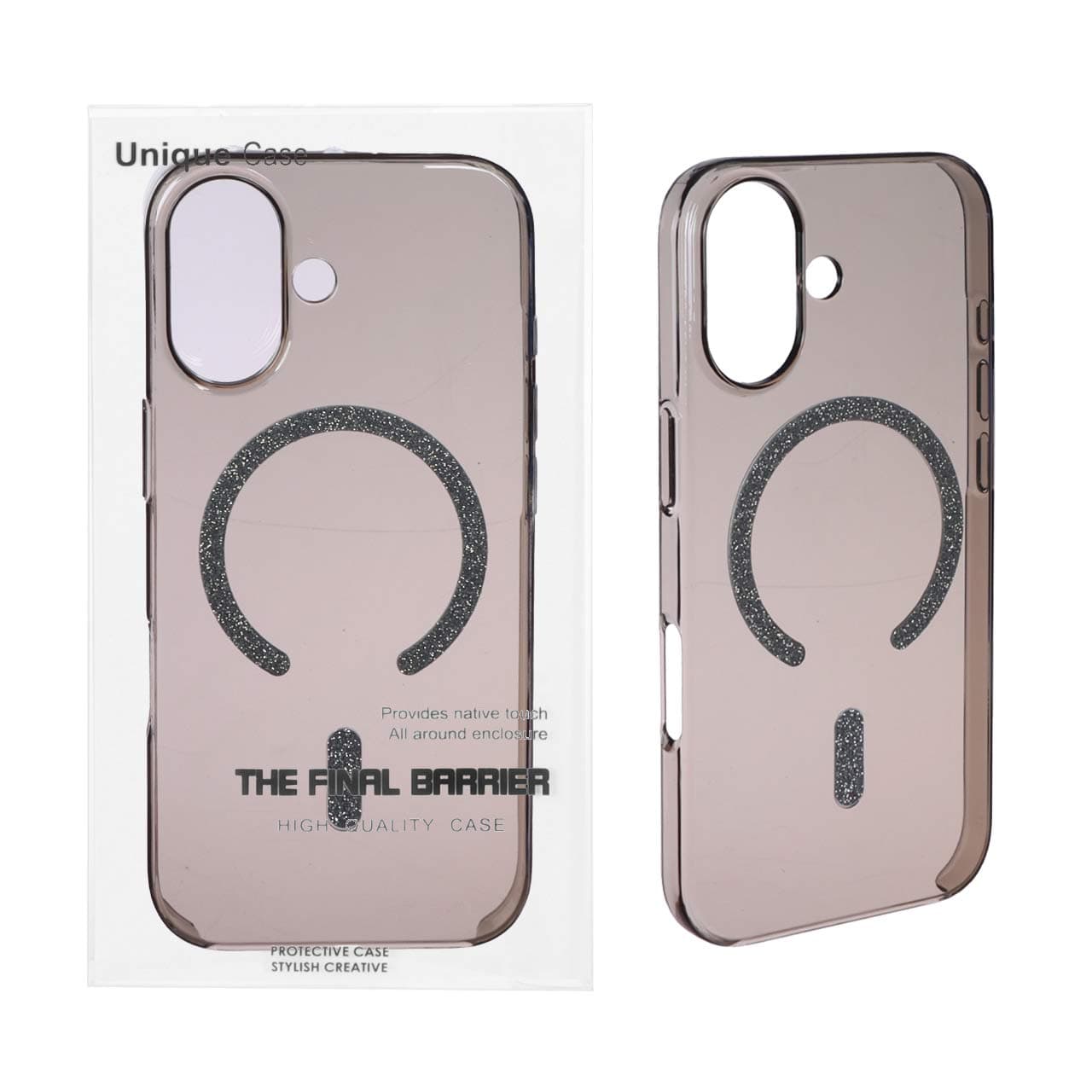 قاب Apple iPhone 17 اورجینال Unique Case شفاف MagSafe اکلیلی — تصویر ۲