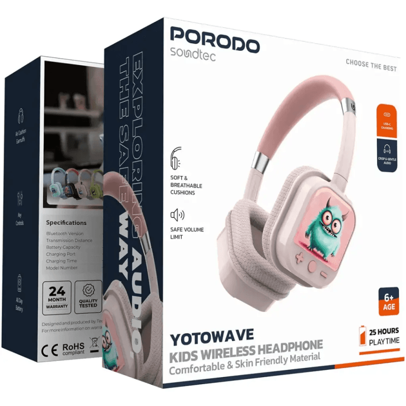 هدفون بلوتوثی کودک پرودو مدل YOTOWAVE — تصویر ۳