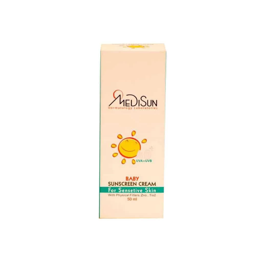 کرم ضد آفتاب کودک SPF 40 برای پوست های حساس مدیسان | 50 میلی لیتر