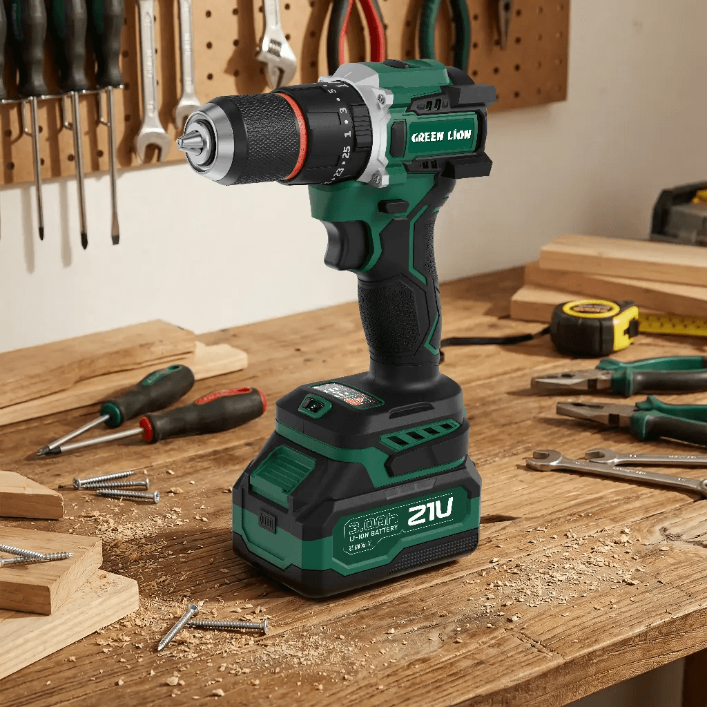 دریل چکشی شارژی 21 ولت گرین لاین مدل GD-16 Pro — تصویر ۱۰