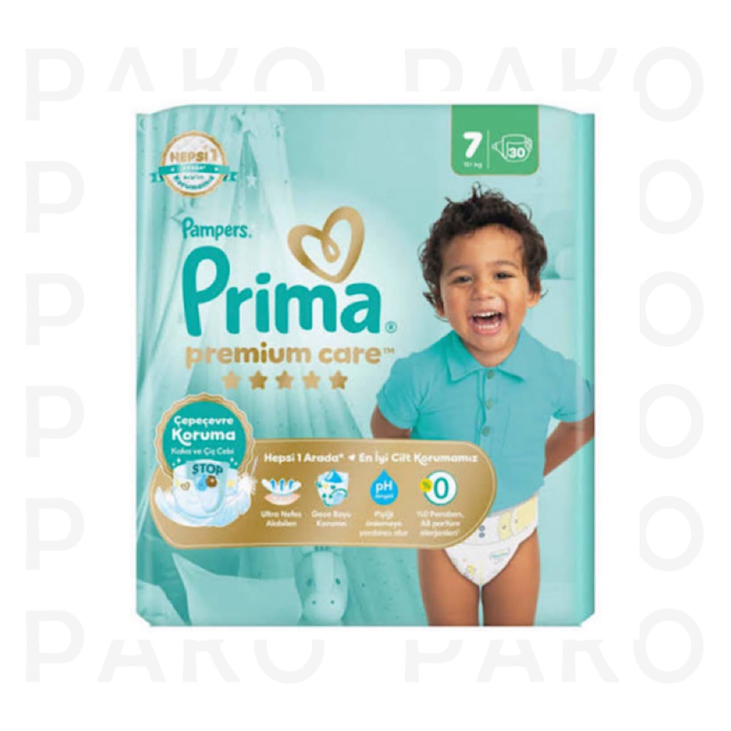 پوشك پريما سفيد سايز 7 بسته 30 عددي-PRIMA