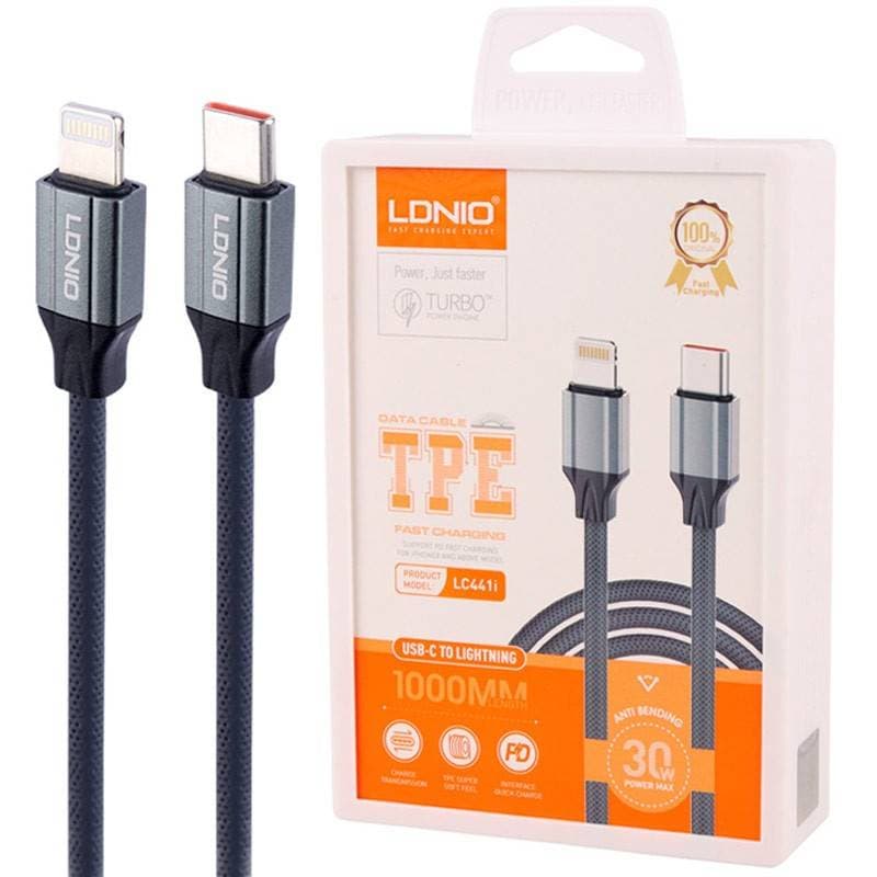 کابل LDNIO آیفون PD مدل LC441 i تایپ سی به لایتنینگ