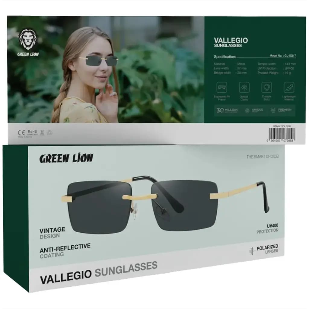 عینک آفتابی والجیو گرین لاین Vallegio Sunglasses با لنز پلاریزه و محافظت UV400 — تصویر ۶