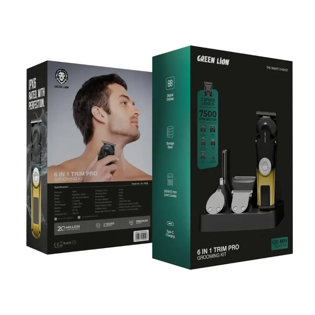 کیت اصلاح موی 6 در 1 تریم پرو گرین Green Lion 6 in 1 Trim Pro Grooming Kit — تصویر ۴