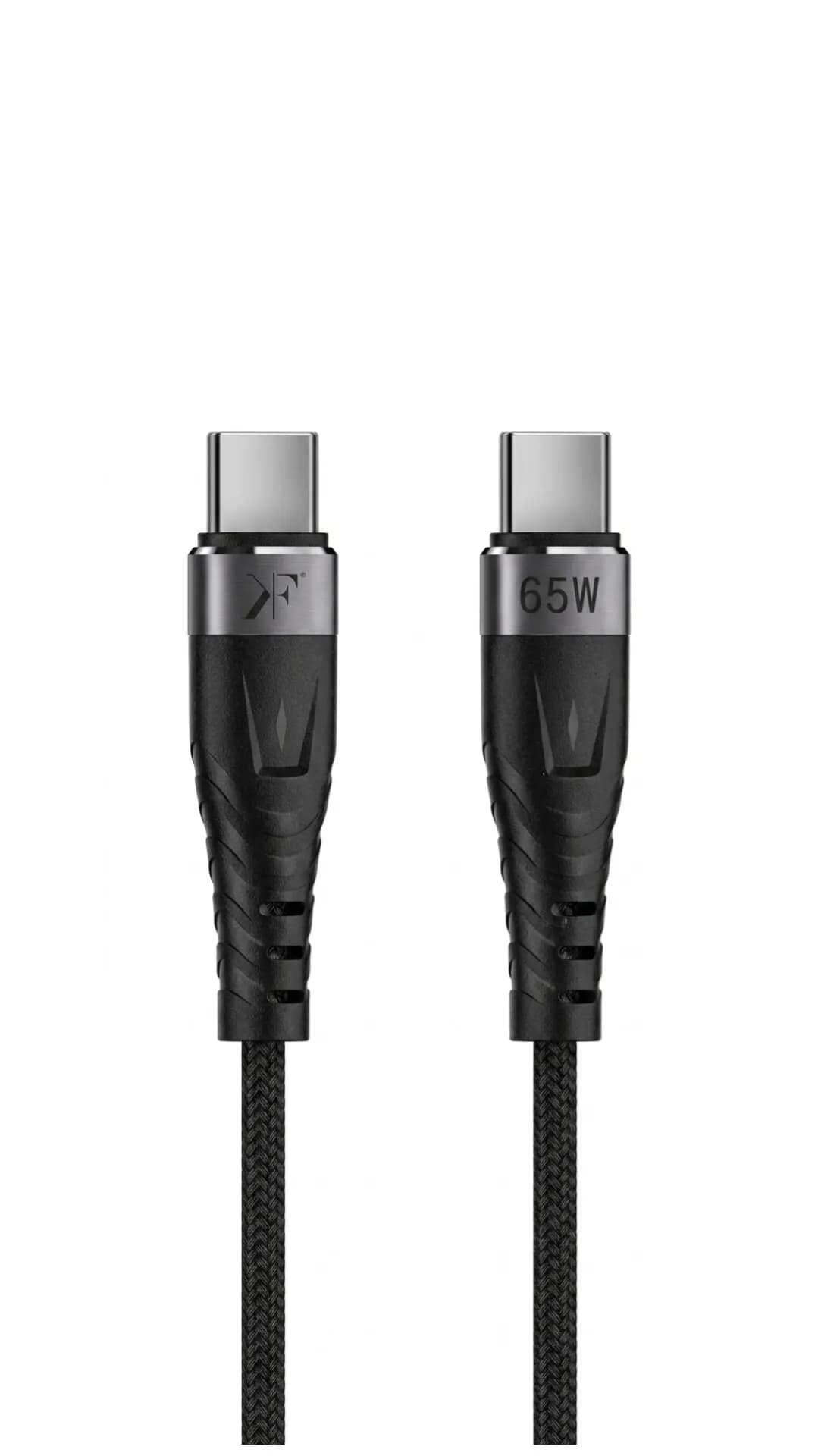 کابل Type-C به Type-C برند KF مدل S9 (توان 65 وات)
