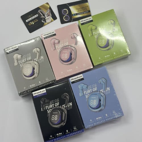 ایرپاد شیشه ای هندزفری اولتراپاد بی سیم مدل UltraPods Pro ا UltraPods Pro Wireless Earbuds Handsfree — تصویر ۲
